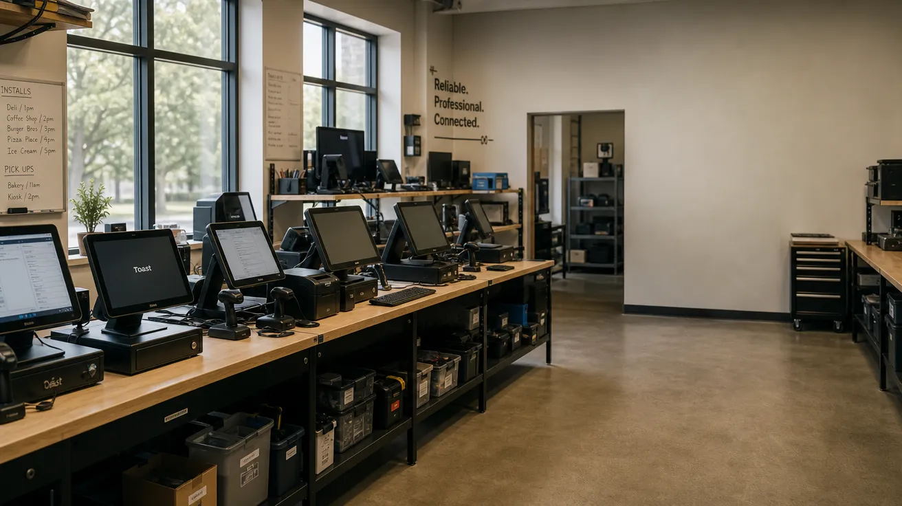 Installation de caisse enregistreuse professionnelle
