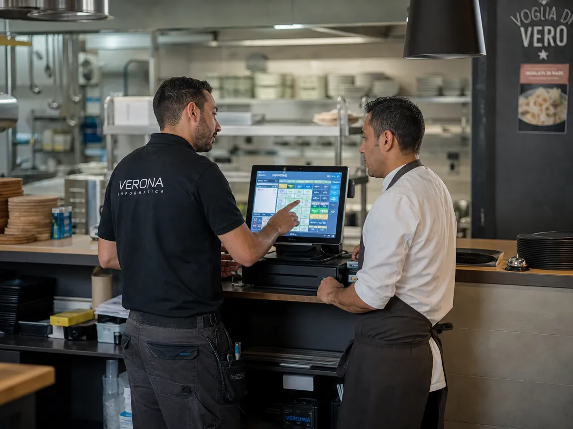 Système de caisse pour restaurant avec affichage cuisine